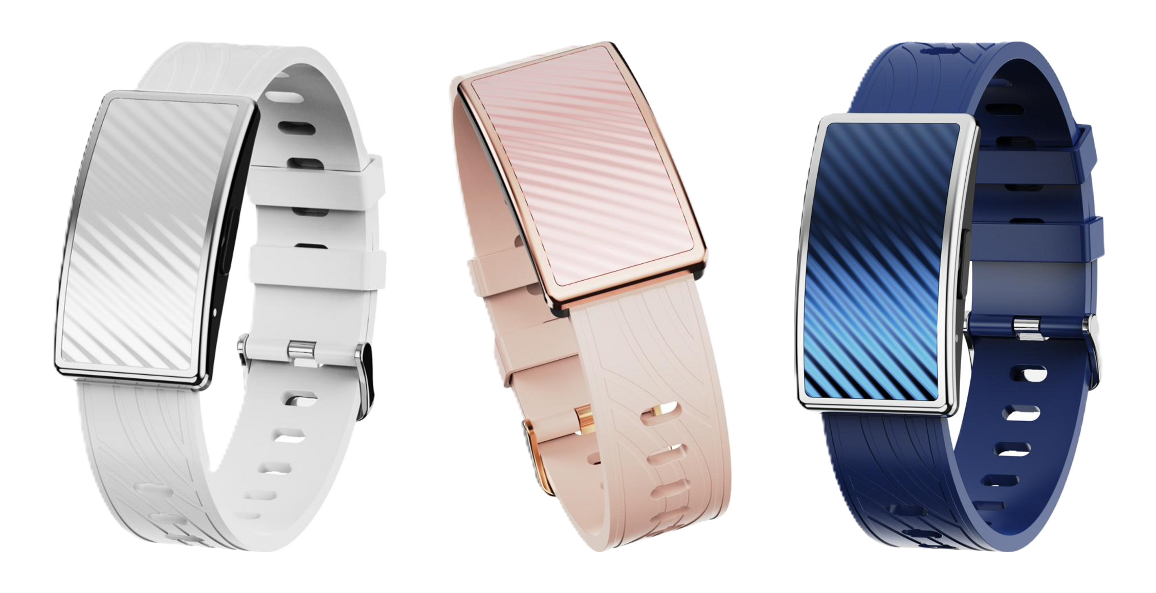 The NU._.IRA Band in white, pink, and blue